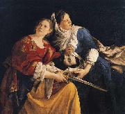 Orazio Gentileschi Judith and Her Maidservant with the Head of Holofernes Sweden oil painting artist
